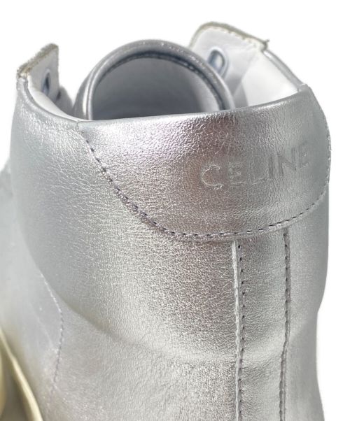CELINE（セリーヌ）CELINE (セリーヌ) CT-01ハイカットスニーカー シルバー サイズ:40 未使用品の古着・服飾アイテム