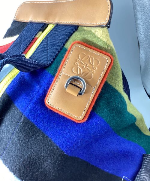 LOEWE（ロエベ）LOEWE (ロエベ) Eye Loewe Nature(アイ ロエベ ネイチャー)コンバーチブルバックパック マルチカラーの古着・服飾アイテム