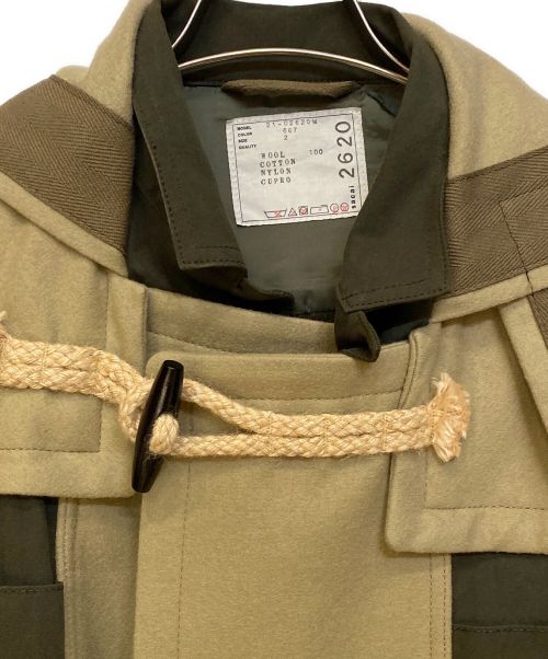 sacai（サカイ）sacai (サカイ) Wool Melton Coat ベージュ サイズ:2の古着・服飾アイテム