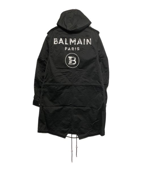 BALMAIN（バルマン）BALMAIN (バルマン) バックロゴプリントモッズコート ブラック サイズ:48の古着・服飾アイテム