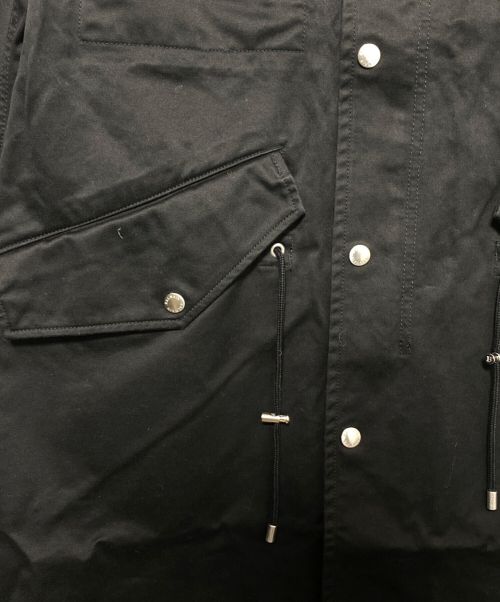 BALMAIN（バルマン）BALMAIN (バルマン) バックロゴプリントモッズコート ブラック サイズ:48の古着・服飾アイテム