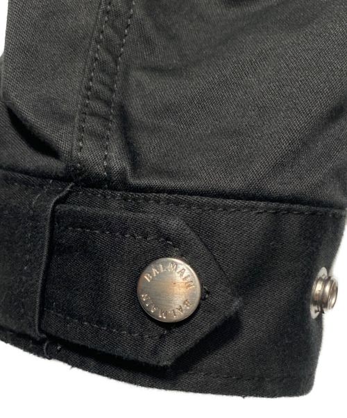 BALMAIN（バルマン）BALMAIN (バルマン) バックロゴプリントモッズコート ブラック サイズ:48の古着・服飾アイテム