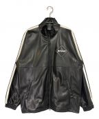 F.C.R.B.エフシーレアルブリストル）の古着「SYNTHETIC LEATHER BLOUSON」｜ブラック