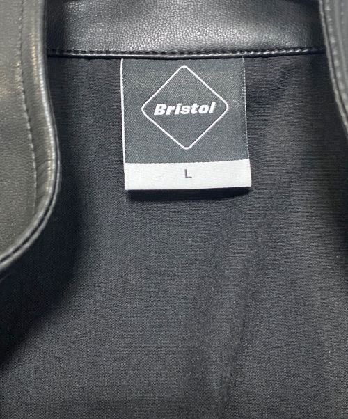 F.C.R.B.（エフシーレアルブリストル）F.C.R.B. (エフシーアールビー) SYNTHETIC LEATHER BLOUSON ブラック サイズ:Lの古着・服飾アイテム