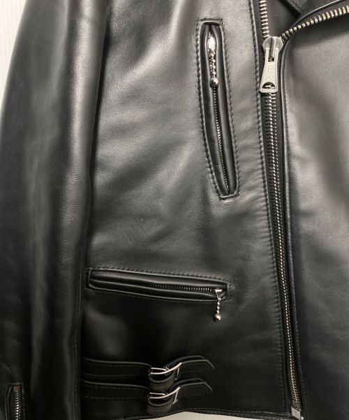 Lewis Leathers（ルイスレザース）Lewis Leathers (ルイスレザース) ホースハイド ライダースジャケット ブラック サイズ:42の古着・服飾アイテム