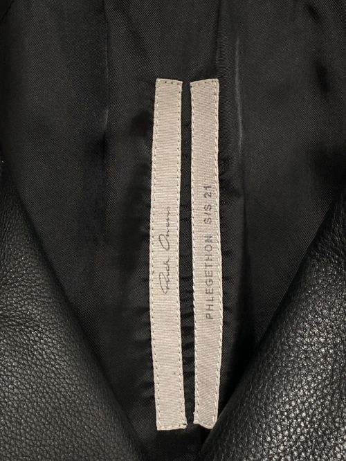 RICK OWENS（リックオウエンス）RICK OWENS (リック オウエンス) Lukes Stooges Jacket ブラック サイズ:48の古着・服飾アイテム