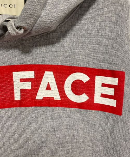 GUCCI（グッチ）GUCCI (グッチ) The Face HOODIE グレー サイズ:Mの古着・服飾アイテム