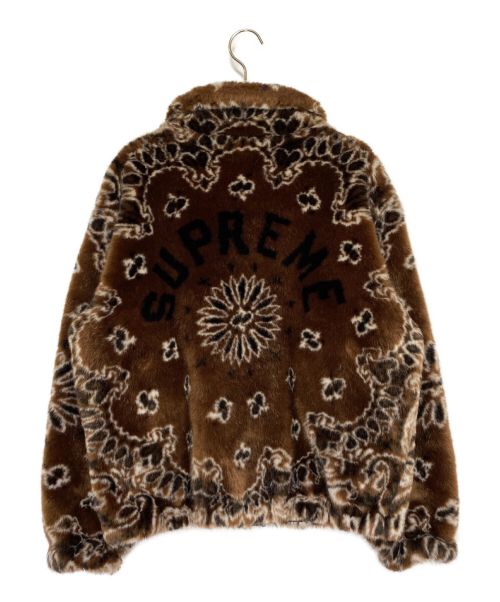 SUPREME（シュプリーム）SUPREME (シュプリーム) Bandana Faux Fur Bomber Jacket ブラウン サイズ:Mの古着・服飾アイテム