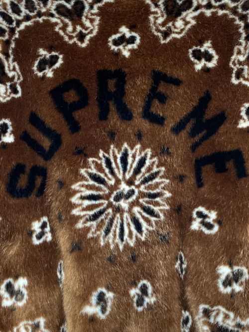 SUPREME（シュプリーム）SUPREME (シュプリーム) Bandana Faux Fur Bomber Jacket ブラウン サイズ:Mの古着・服飾アイテム