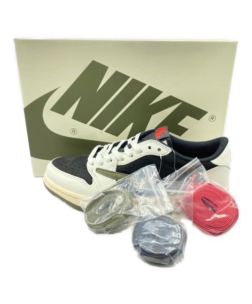 NIKE（ナイキ）NIKE (ナイキ) Travis Scott (トラヴィス スコット) AIR JORDAN 1 RETRO LOW OG SP アイボリー×ブラック サイズ:24.5cm（US6.5） 未使用品の古着・服飾アイテム