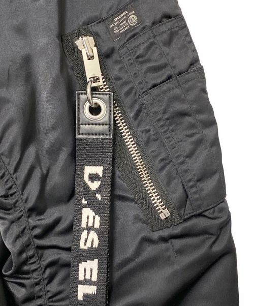 DIESEL（ディーゼル）DIESEL (ディーゼル) MA-1ジャケット ブラック サイズ:XLの古着・服飾アイテム