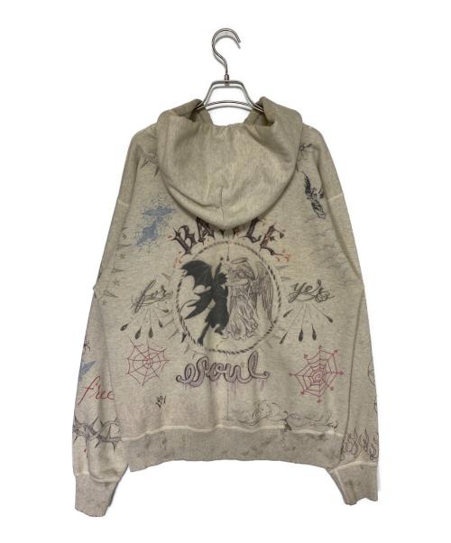 SAINT MICHAEL（セントマイケル）SAINT MICHAEL (セントマイケル) HOODIE DR.WOO アイボリー サイズ:SIZE Lの古着・服飾アイテム