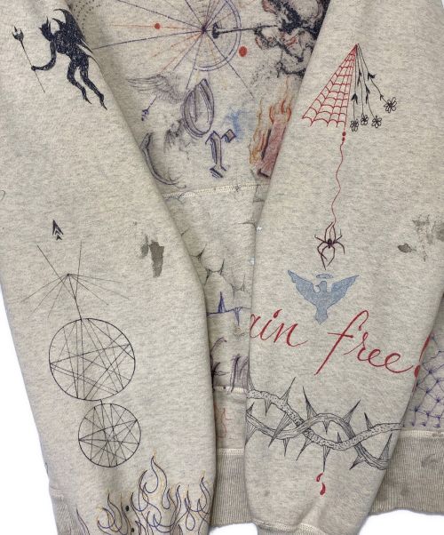 SAINT MICHAEL（セントマイケル）SAINT MICHAEL (セントマイケル) HOODIE DR.WOO アイボリー サイズ:SIZE Lの古着・服飾アイテム