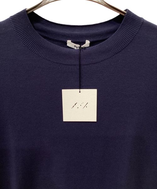 saby（サバイ）saby (サバイ) ミラノリブ クルーネック Tシャツ ネイビー サイズ:1 未使用品の古着・服飾アイテム