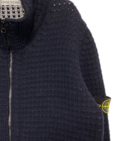 STONE ISLAND（ストーンアイランド）STONE ISLAND (ストーンアイランド) ハイネックニットジップアップジャケット ネイビー サイズ:XLの古着・服飾アイテム