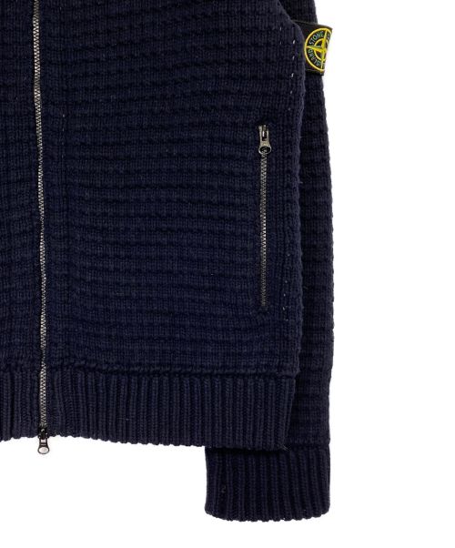 STONE ISLAND（ストーンアイランド）STONE ISLAND (ストーンアイランド) ハイネックニットジップアップジャケット ネイビー サイズ:XLの古着・服飾アイテム