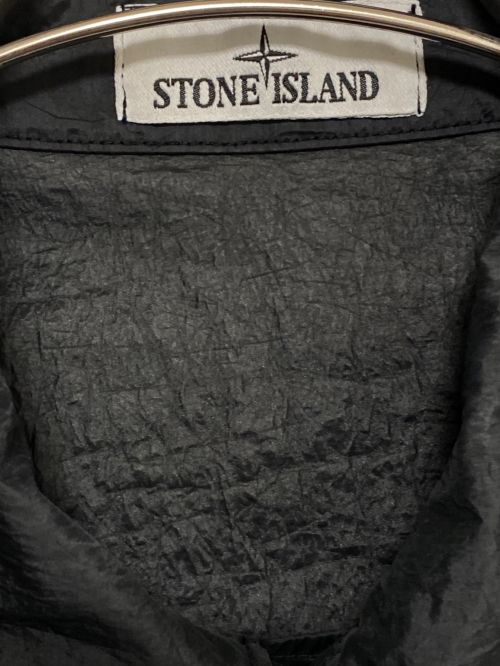 STONE ISLAND（ストーンアイランド）STONE ISLAND (ストーンアイランド) NYLON METAL SHIRT JACKET ブラック サイズ:Lの古着・服飾アイテム