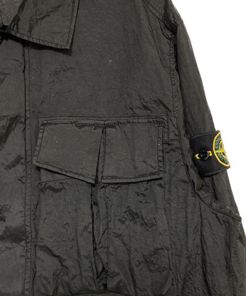 STONE ISLAND（ストーンアイランド）STONE ISLAND (ストーンアイランド) NYLON METAL SHIRT JACKET ブラック サイズ:Lの古着・服飾アイテム