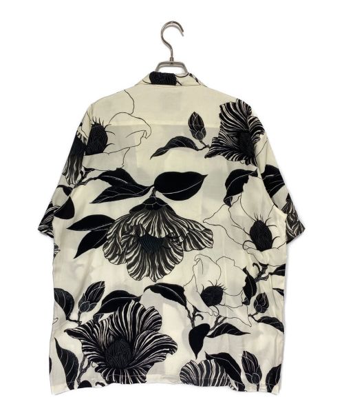 Gakkin（ガッキン）Gakkin (ガッキン) BUDSPOOL (バッズプール) 廻り花 HAWAIIAN SHIRT アイボリー×ブラック サイズ:Lの古着・服飾アイテム