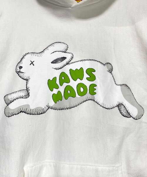 HUMAN MADE（ヒューマンメイド）HUMAN MADE (ヒューマンメイド) KAWS (カウズ) KAWS MADE Hoodie ホワイト サイズ:XLの古着・服飾アイテム