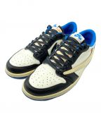 NIKE×Travis Scott×FRAGMENTSナイキ×トラヴィススコット×フラグメント）の古着「AIR JORDAN 1 LOW OG SP」｜ホワイト×ブルー