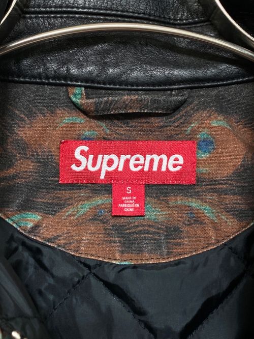 SUPREME（シュプリーム）SUPREME (シュプリーム) Leather Collar Utility Jacket ブラウン サイズ:Sの古着・服飾アイテム