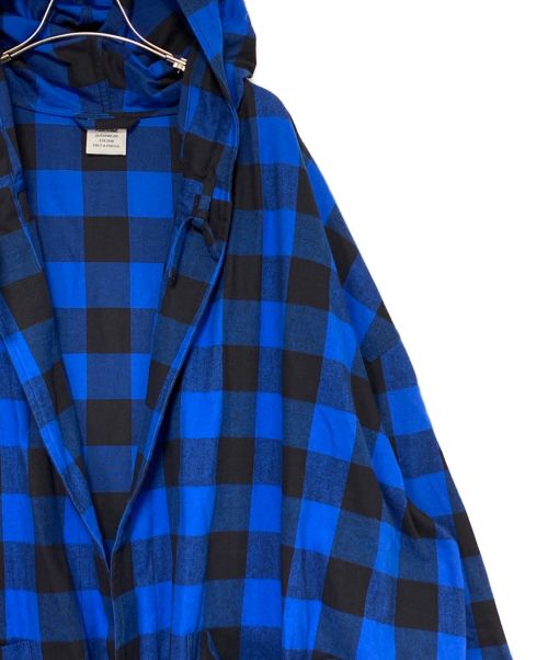 VETEMENTS（ヴェトモン）VETEMENTS (ヴェトモン) Light Flannel Robe Coat ブルー サイズ:XSの古着・服飾アイテム