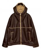 SUPREMEシュプリーム）の古着「Faux Shearling Hooded Jacket」｜ブラウン
