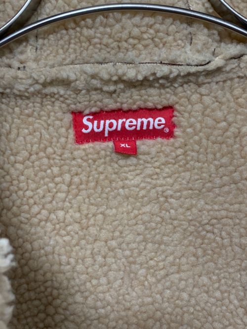 SUPREME（シュプリーム）SUPREME (シュプリーム) Faux Shearling Hooded Jacket ブラウン サイズ:XLの古着・服飾アイテム