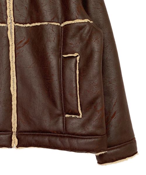 SUPREME（シュプリーム）SUPREME (シュプリーム) Faux Shearling Hooded Jacket ブラウン サイズ:XLの古着・服飾アイテム
