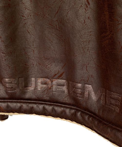 SUPREME（シュプリーム）SUPREME (シュプリーム) Faux Shearling Hooded Jacket ブラウン サイズ:XLの古着・服飾アイテム