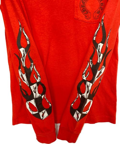 CHROME HEARTS（クロムハーツ）CHROME HEARTS (クロムハーツ) MATTY BOY (マッティボーイ) PPO ketchup LS Tee オレンジ サイズ:XSの古着・服飾アイテム