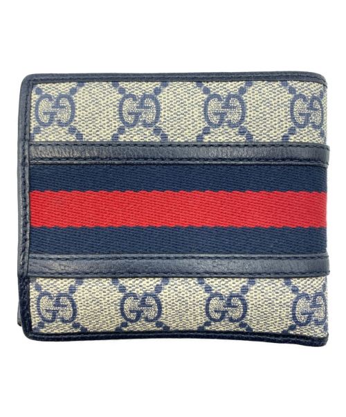 GUCCI（グッチ）GUCCI (グッチ) GG コインウォレット ブルー サイズ:-の古着・服飾アイテム