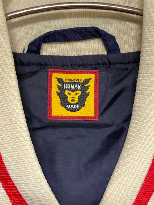 HUMAN MADE（ヒューマンメイド）HUMAN MADE (ヒューマンメイド) Nylon Stadium Jacket ネイビー サイズ:Mの古着・服飾アイテム