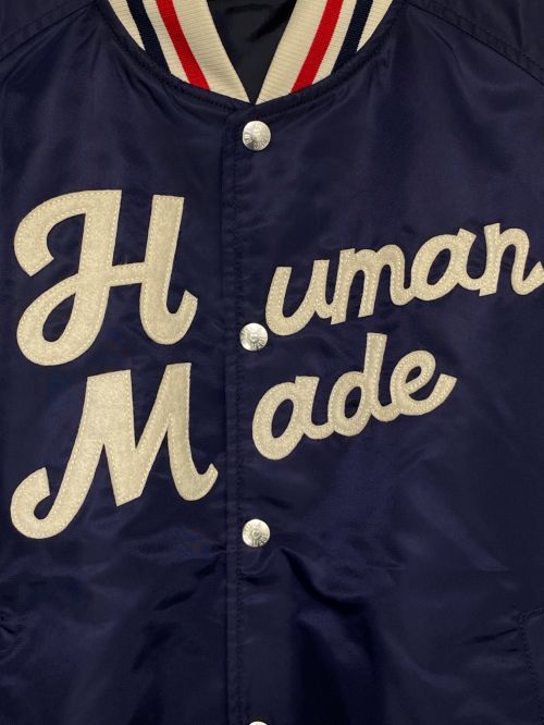 HUMAN MADE（ヒューマンメイド）HUMAN MADE (ヒューマンメイド) Nylon Stadium Jacket ネイビー サイズ:Mの古着・服飾アイテム