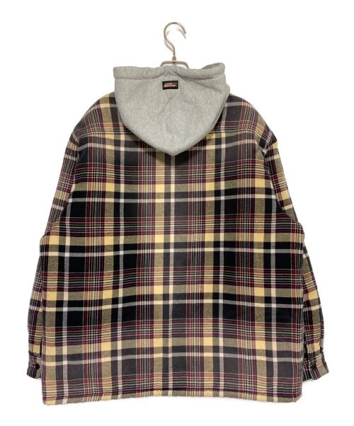 SUPREME（シュプリーム）SUPREME (シュプリーム) Dickies (ディッキーズ) Plaid Hooded Zip Up Shirt グレー×ブラウン サイズ:Lの古着・服飾アイテム