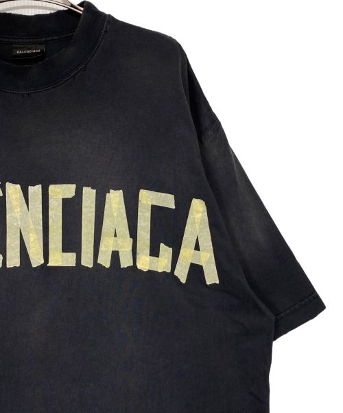 BALENCIAGA（バレンシアガ）BALENCIAGA (バレンシアガ) Tape Type Medium Fit Tee ブラック サイズ:Sの古着・服飾アイテム