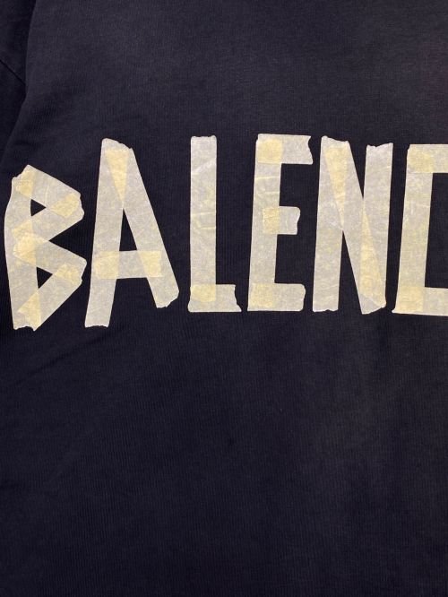 BALENCIAGA（バレンシアガ）BALENCIAGA (バレンシアガ) Tape Type Medium Fit Tee ブラック サイズ:Sの古着・服飾アイテム