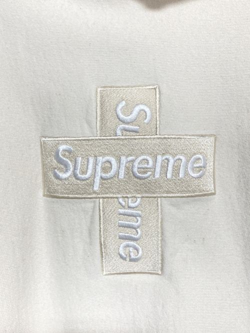 SUPREME（シュプリーム）SUPREME (シュプリーム) Cross Box Logo Hooded Sweatshirt ベージュ サイズ:Lの古着・服飾アイテム