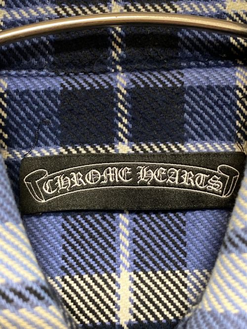CHROME HEARTS（クロムハーツ）CHROME HEARTS (クロムハーツ) チェックシャツ ブルー サイズ:XSの古着・服飾アイテム