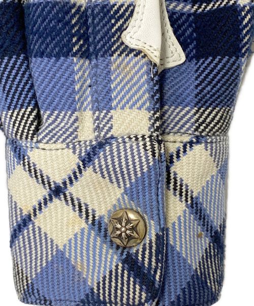 CHROME HEARTS（クロムハーツ）CHROME HEARTS (クロムハーツ) チェックシャツ ブルー サイズ:XSの古着・服飾アイテム