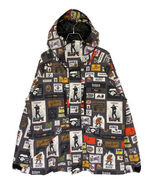 A BATHING APE（アベイシングエイプ）A BATHING APE (アベイシングエイプ) MULTI LABEL HOODIE JACKET ブラック サイズ:Lの古着・服飾アイテム