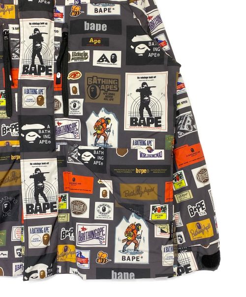A BATHING APE（アベイシングエイプ）A BATHING APE (アベイシングエイプ) MULTI LABEL HOODIE JACKET ブラック サイズ:Lの古着・服飾アイテム