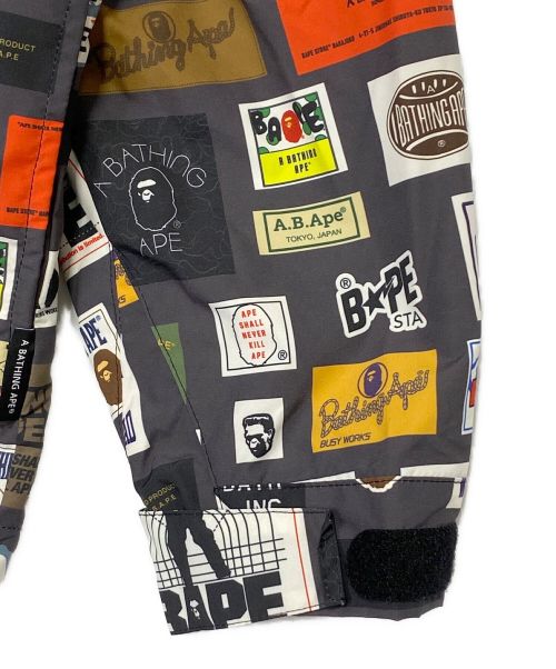 A BATHING APE（アベイシングエイプ）A BATHING APE (アベイシングエイプ) MULTI LABEL HOODIE JACKET ブラック サイズ:Lの古着・服飾アイテム