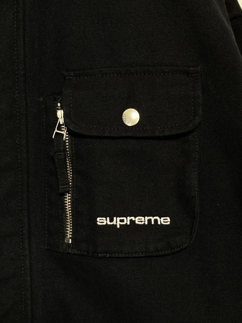SUPREME（シュプリーム）SUPREME (シュプリーム) Canvas Clip Jacket ブラック サイズ:XLの古着・服飾アイテム