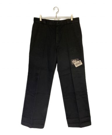Dickies ディッキーズ ×HYSTERIC GLAMOUR ヒステリックグラマー ワッペン付きダブルニーパンツ ワークパンツ フラッシャー付き ブラック 02231AP01 5601000628031576_01_4826.jpeg