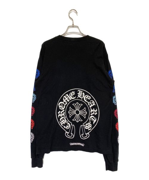 CHROME HEARTS（クロムハーツ）CHROME HEARTS (クロムハーツ) Multi Color Horse Shoe L/S T-shirt ブラック サイズ:Lの古着・服飾アイテム