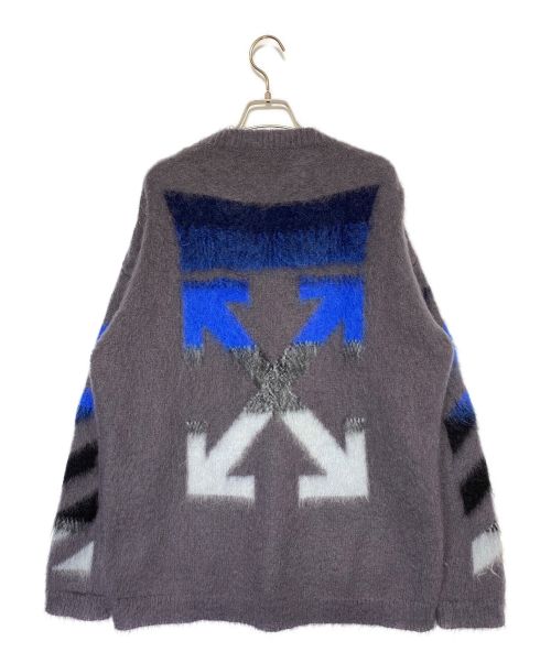 OFFWHITE（オフホワイト）OFFWHITE (オフホワイト) Brushed Mohair Knit グレー サイズ:Mの古着・服飾アイテム