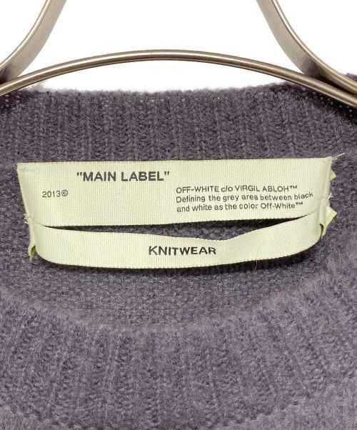 OFFWHITE（オフホワイト）OFFWHITE (オフホワイト) Brushed Mohair Knit グレー サイズ:Mの古着・服飾アイテム