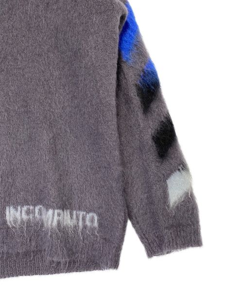 OFFWHITE（オフホワイト）OFFWHITE (オフホワイト) Brushed Mohair Knit グレー サイズ:Mの古着・服飾アイテム